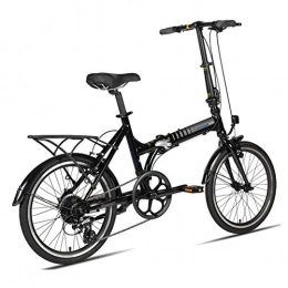 AQAWAS Bike AQAWAS Adult Folding Bike, Lightweight Aluminum Foldable Compact Bicyclem, Great for Urban Riding and Commuting, with Anti-Skid and Wear-Resistant Tire, Black