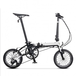 Archer Bike Archer 14-Inch Super Lightweight Folding Bicycle Variable Speed Unisex-Adult Bike Mini-Sized Spoke Wheel Portable, White