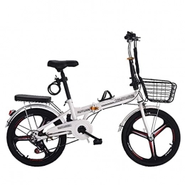 Asdf Bike ASDF 20 Inch Lightweight Folding Bicycle 6-speed Dual Disc Brakes 3-Spoke Wheels Foldable City Bike for Men Women Teenager(Size:20 inch)