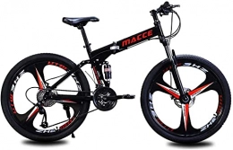 ASEDF Bike ASEDF Folding Bike 26” Lightweight Aluminium Frame Mountain Bike Dual Disc Brake 21 Speed Bike