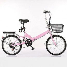 ASPZQ Bike ASPZQ Folding Bikes, Comfortable Mobile Portable Compact Lightweight Folding Bike for Men Women - Students And Urban Commuters, D