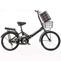 ASPZQ Folding Bike ASPZQ Folding Bikes, Mini Portable Commuter Bike for Men Women - Students And Urban Commuters, Black, 16 inches