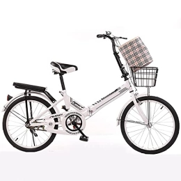 ASPZQ Bike ASPZQ Folding Bikes, Mini Portable Commuter Bike for Men Women - Students And Urban Commuters, White, 16 inches
