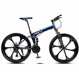ASPZQ Bike ASPZQ Folding Mountain Bike, Comfortable Mobile Portable Compact Lightweight for Men Women - Students And Urban Commuters, C, 24 inches