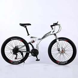 ASPZQ Bike ASPZQ Student Folding Bicycle, Adjustable Seat Cycling Bikes Dual Disc Brake Folding Bike for Men Women - Students And Urban Commuters, B, 26 inch 30 speed