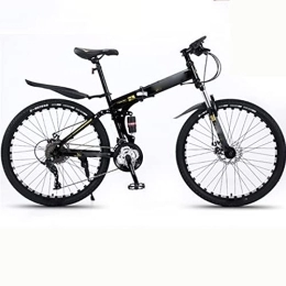 ASUMUI Folding Bike ASUMUI 26inch Mountain Bike Folding Bicycle Aluminum Alloy Students Variable Speed Off-road Shock-absorbing Bicycles (yellow 27 speed)