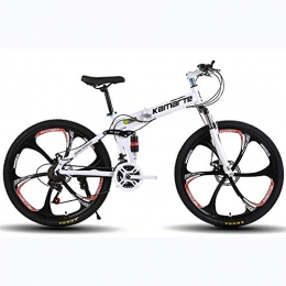 Augu Folding Bike Augu Mountain Bike Folding Bicycle 24 Speed 24 Inches Dual Suspension
