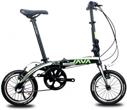 AYHa Bike AYHa Mini Folding Bikes, 14" 3 Speed Super Compact Reinforced Frame Commuter Bike, Lightweight Portable Aluminum Alloy Foldable Bicycle, Green