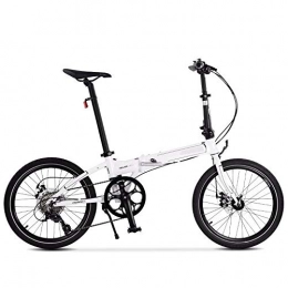 BANGL Folding Bike B Folding Bicycle Double Disc Brakes Aluminum Alloy Frame Men and Women Models Bicycle 20 Inch 8 Speed