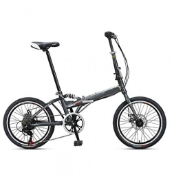 BANGL Folding Bike B Variable Speed Bicycle Front and Rear Mechanical Disc Brakes Youth Men and Women Urban Leisure Folding Car Line Disc 20 Inch 7 Speed
