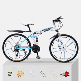 BaiHogi Bike BaiHogi Professional Racing Bike, Folding bike within 15 seconds, Adult mountain Bicycle, folding folding bike, 21 * 24 * 27 * 30 speed outdoor bike, for 20 * 24 * 26in men's ladies bike
