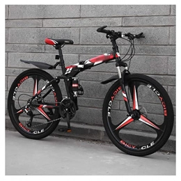 BaiHogi Bike BaiHogi Professional Racing Bike, Folding mountain bike, Full suspension MTB folding bike, folded in 15 seconds, folding outroad bikes, 24 * 26in City Mini folding bike 21 * 24 * 27 speed