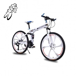 BaiHogi Bike BaiHogi Professional Racing Bike, Folding Outroad Bicycles, Full Suspension MTB, Mini Folding Mountain Bike, Folded In 10 Seconds, 26 Inch 24 * 27 Speed Men Women Folding Bike, Outdoor Bicycle