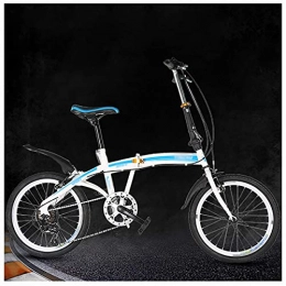 BaiHogi Bike BaiHogi Professional Racing Bike, Men Women Foldable Bicycle, Folding Bicycle Urban, Foldable Bikes, Streamline Frame, 20in 6 Speed, Mini Folding Bike, Outdoor Bicycle (Color : C, Size : 20in)