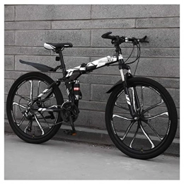 BaiHogi Folding Bike BaiHogi Professional Racing Bike, Mini folding bike, folding outdoor bikes, Foldable mountain bike, folded in 15 seconds, 24 * 26in Full suspension MTB folding bike, 21 * 24 * 27 speed