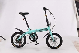 Baleshi Folding Bike Baleshi Sport bicycle 16'' Folding / City Bike, Shimano 7 Speed, Disc Brakes adults & children light weight (Black)