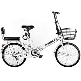 Bananaww 16/20/22 Inch Foldable Bike, Comfortable Mobile Portable Compact Lightweight Folding City Bicycle, Suspension Folding Bike for Men Women - Students and Urban Commuters