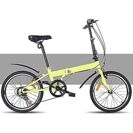 Bananaww Bike Bananaww Folding Bikes, 20 Inch 6-Speed Foldable Bicycle, Folding City Bike Bicycle for Urban Commuter, Outdoor Folding Bicycle with High Carbon Steel Frame, Folding Bicycle for adults