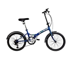 Basis Folding Bike Basis Compact Folding Commuter Bicycle 20" Wheel 6 Speed - Royal Blue