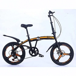 BCCDP Bike BCCDP 20 Inch Carbon Steel Foldable Bicycle, Folding Bicycles for Adults Men Women Kids Children Students Urban Commuters, Variable Speed, Portable Bike Bicycle City Travel Exercise