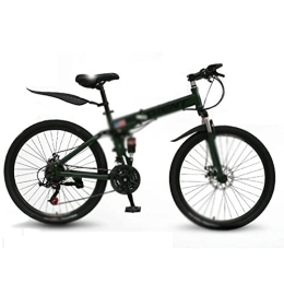 BEDRE Folding Bike BEDRE Adult Electric Bicycles, Mountain Folding Bike Bicycle 21 Speed 26 Inch Double Shock Absorption Shifting One Wheel Adult Men and Women (Color : Black, Size : 26 inch)