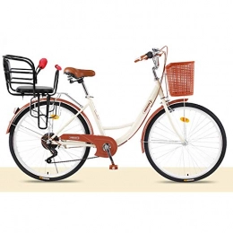BEIGOO Bike BEIGOO Aluminum Comfort Bike, 24''26'' Commuter Bike Hybrid Bike for Women 6 Speeds Derailleur, Front & Seat Suspension, Adjustable Seat & Handlebar-3C-26inch