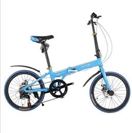 NOLOGO Bike Bicycle 20 inch 16 inch aluminum alloy folding car 7 speed disc brake folding bicycle youth bicycle sports bicycle leisure bicycle, Size:16 inches. (Color : 3, Size : 20 inches)