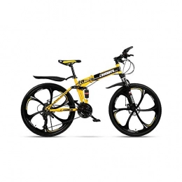 DHTOMC Folding Bike Bicycle 24 Speed Comfortable Folding Mountain Bike Bicycle 24-inch Male and Female Students Shift Double Shock Absorber Adult Commuter Foldable Dual Disc Brakes Double Shock Absorber Urban Track Bike