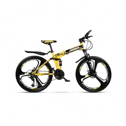 DHTOMC Bike Bicycle 24 Speed Folding Mountain Bike Bicycle 24-inch Male and Female Students Shift Double Shock Absorber Adult Commuter Foldable Dual Disc Brakes Double Shock Absorber Soft Tail Bike