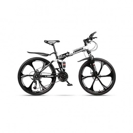 DHTOMC Folding Bike Bicycle 24 Speed Folding Mountain Road Bike Beach Bicycle 24-inch Male and Female Students Shift Double Shock Absorber Adult Commuter Foldable Dual Disc Brakes Double Shock Absorber Urban Track Bike