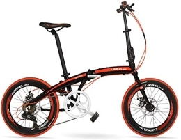 NOLOGO Bike Bicycle 7 Speed Folding Bike, Adults Unisex 20" Light Weight Folding Bikes, Aluminum Alloy Frame Lightweight Portable Foldable Bicycle, White, 5 Spokes (Color : Red, Size : Spokes)