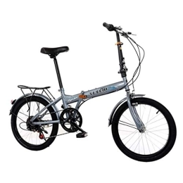 Generic Folding Bike Bicycle Adult Road Bikes Mountain Bikes20-inch Foldable Lightweight Bicycle Leisure 7 Speed ?City Folding Mini Compact Bike Urban Commuters City Mountain Cycling Bike with Back Seat Adult Tricy