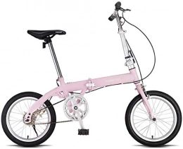 NOLOGO Bike Bicycle Bicycle Child Folding Bicycle Adult Bicycle Folding Road Bike City Bicycle (Color : Cherry powder)