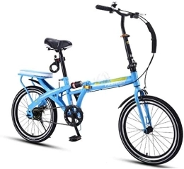 NOLOGO Bike Bicycle Bike Folding Bicycle Road Bike Ultra Bicycle Light Portable Bicycle Shopper Bicycle Bike Shock Absorption Small Wheel Adult Student Bicycle City Bike (Color : Blue)