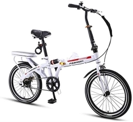 NOLOGO Bike Bicycle Bike Folding Bicycle Road Bike Ultra Bicycle Light Portable Bicycle Shopper Bicycle Bike Shock Absorption Small Wheel Adult Student Bicycle City Bike (Color : White)