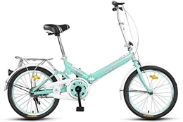 NOLOGO Bike Bicycle Bike Folding Bicycle Ultralight Student Bike Mini Adult Universal Bicycle City Bike Commuting 20 Inch Compact (Color : Cyan-blue)