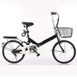 Liudan Folding Bike Bicycle Folding Bicycle 20 Inch Student Adult Men And Women Variable Speed Car Ultra Light Portable Bicycle foldable bicycle (Color : Black, Size : 20inch)