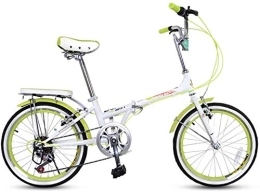 NOLOGO Folding Bike Bicycle Folding Bicycle Adult Men And Women Ultra Light Road Bike Portable City Bike Manned Bicycle Shock-absorbing Students (Color : Green)