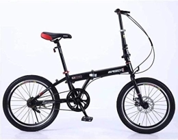 NOLOGO Folding Bike Bicycle Folding Bicycle Children 16 Inch Lightweight Women Adult Bicycle Ultra Light Portable Student Bicycle (Color : Black)