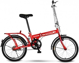 NOLOGO Folding Bike Bicycle Folding Bicycle Female Adult Variable Speed Shocking Bicycle 20 Inch Student Male Portable Trunk Car Small Bicycle (Color : Red)