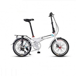 GHGJU Bike Bicycle folding bicycle ul tra light bicycle portable aluminum alloy variable speed bicycle suitable for mountain roads and rain and snow roads. This bicycle is foldable.20 inches ( Color : White )