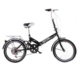 min min Folding Bike Bicycle Folding Bicycle Universal 6 Kinds Of Variable Speed 20 Inch Wheel Bicycle Portable Adult Men And Women Bicycle (Color : WHITE, Size : 155 * 30 * 94 CM) ( Color : 155*30*94 Cm , Size : White )