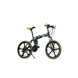  Folding Bike Bicycles for Adults Adult Folding Mountain Bike 20 Inch Wheel 24-Speed Variable Speed Bicycle Men Racing Ride MTB Lightweight Sports Cycling (Color : A)
