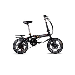  Folding Bike Bicycles for Adults Foldable Ultra-Light Bicycle Variable Speed Double Brake Folding Bicycle for Students (Color : Black)