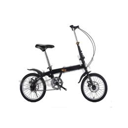  Folding Bike Bicycles for Adults Folding Bicycle 14" for Women Portable Bike Outdoor Subway Transit Vehicles Foldable Bicicleta (Color : Black)