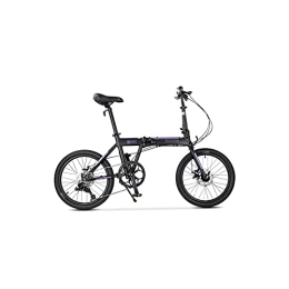  Bike Bicycles for Adults Folding Bicycle Aluminum Alloy Frame Disc Brake 9-Speed Super Light Carrying City Commuter Cycing (Color : Black)