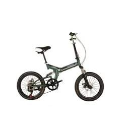  Bike Bicycles for Adults Folding Bicycle Aluminum Alloy Light Weight Portable 7 Speeds Wheel Disc Brake Fast Racing Bike Daily Commute Bike (Color : Green)