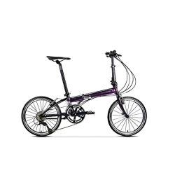  Bike Bicycles for Adults Folding Bicycle Dahon Bike Chrome Molybdenum Steel Frame 20 Inches Base (Color : Purple)