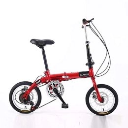 Bike Bike Bike 14 In Foldable Bicycle Portable Lightweight Men And Women Adult Folding Student Car Mini Bicycles Disc Brake Variable Speed Champagne, Black, Red, White