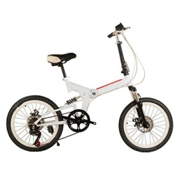 GHGJU  Bike 20-inch Folding Bike Adult Children Aluminum Bicycle High-end Folding Bike Mini Student Bicycle, White-20in